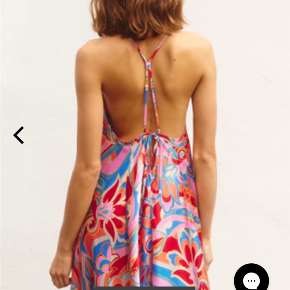 Swirl print short wrap dress